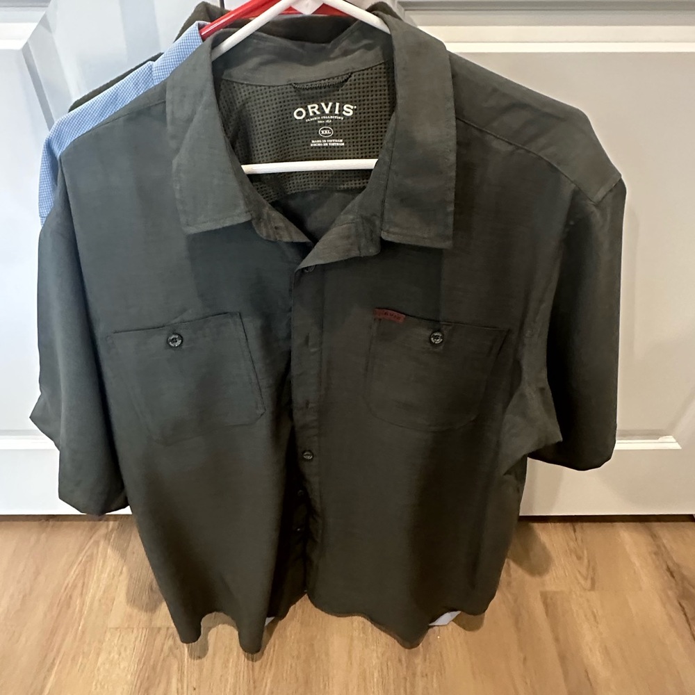 Orvis Green Casual Button Down Shirt